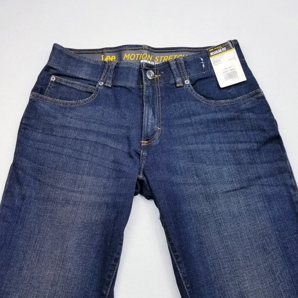 Lee Motion Stretch Straight Leg Jeans -30 x 27.75" - Picture 2 of 8